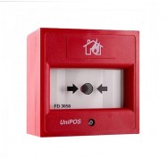 Alarm button fire, red, UNIPOS