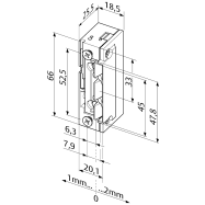 Atvirkštinė sklendė 12V DC, siaura, EF138.13-E91