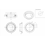 Įleidžiamas adapteris gaisro jutikliams (iki 97 mm)
