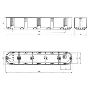 Penkiavietė montažinė dėžutė į gipso kartoną P5X60D SIMET