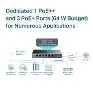TP‑LINK TL‑SG1006PP 6‑Port Gigabit PoE+ / PoE++ Switch